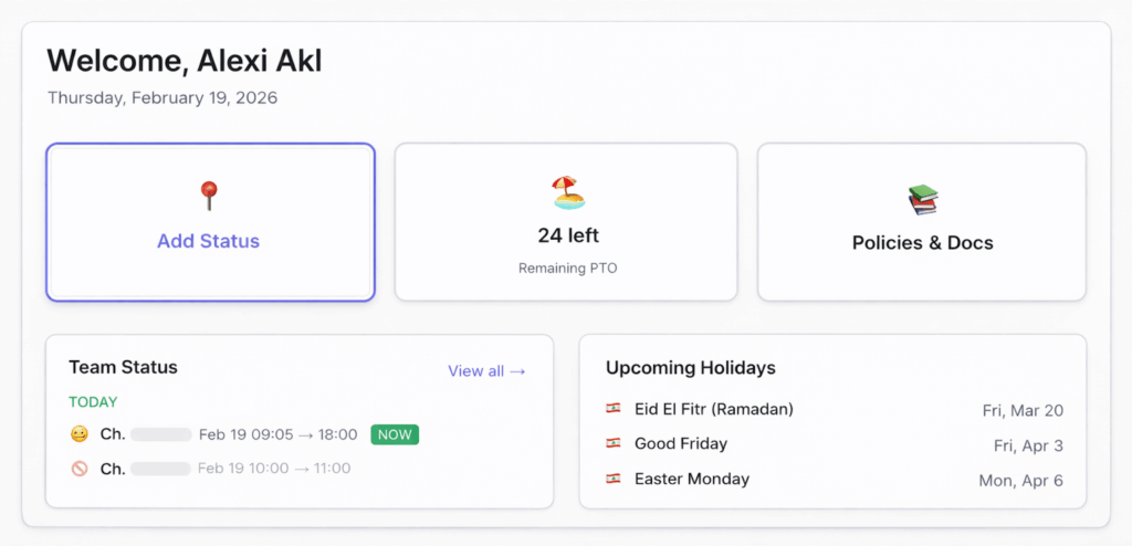 Speedlane's internal app - employee dashboard